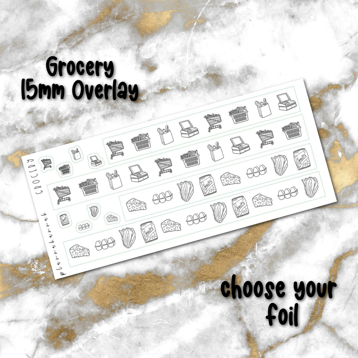 Grocery Shopping | 15mm Washi Overlay
