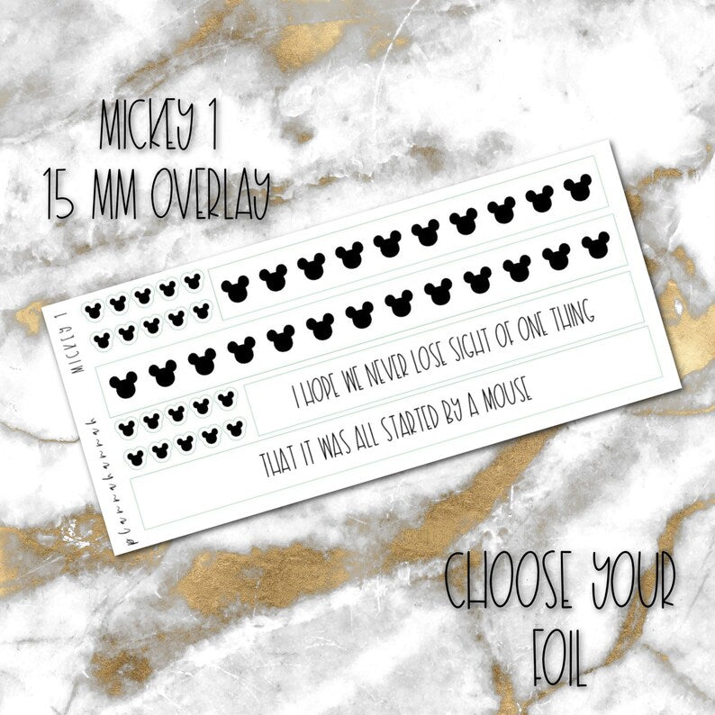 Mickey 1 | Foiled Fandom 15mm Washi Overlay