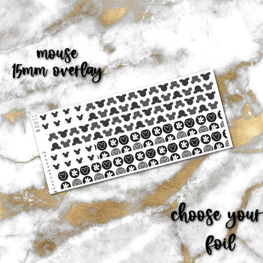 Mouse | Foiled Fandom 15mm Washi Overlay