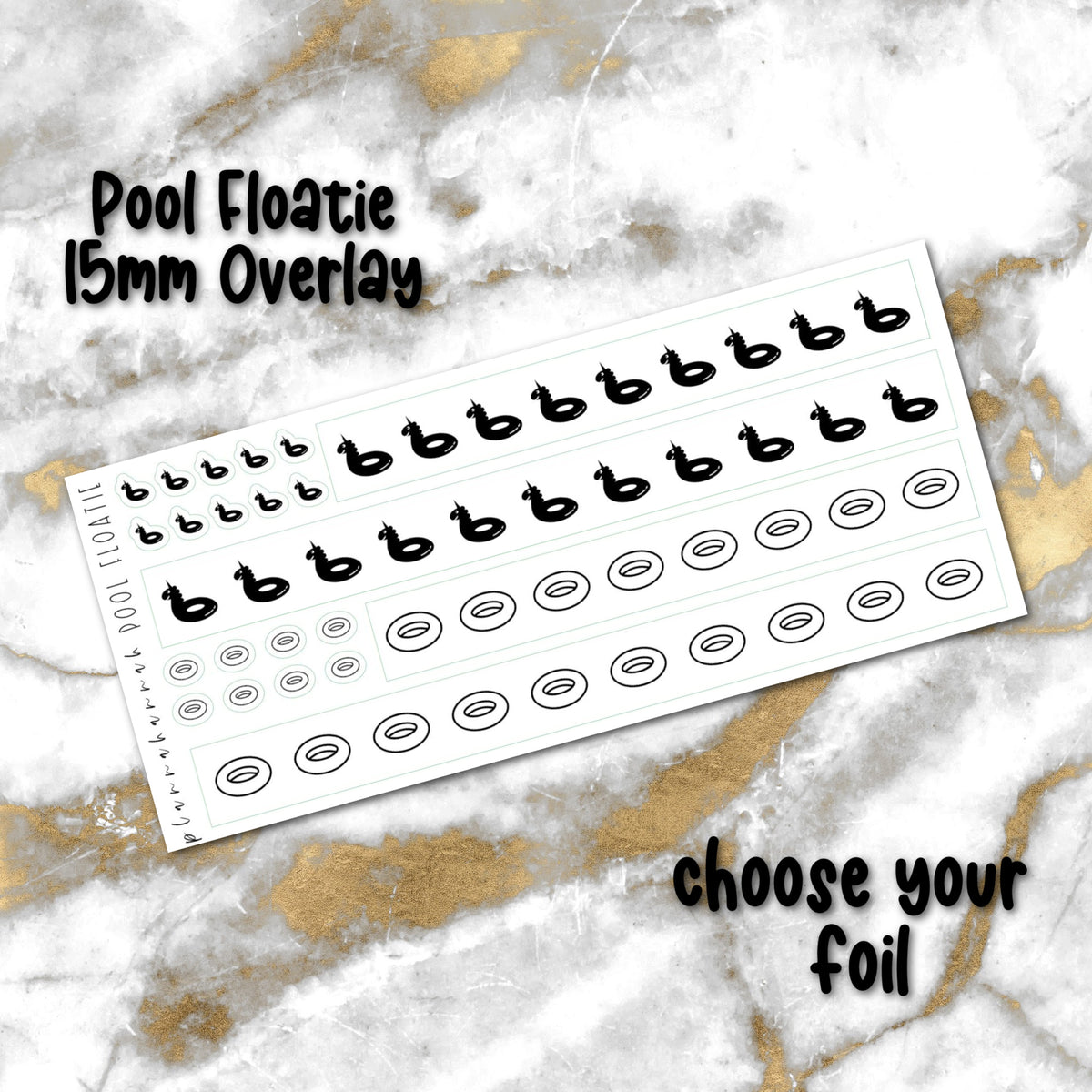 Pool Floatie | 15mm Washi Overlay
