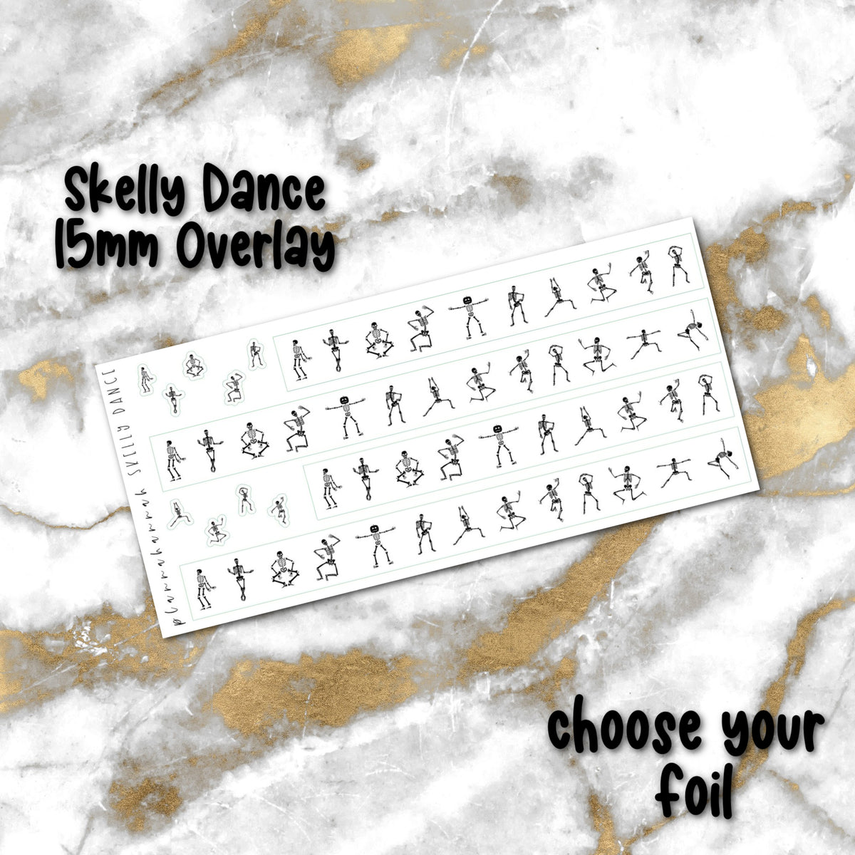 Skelly Dance | 15mm Halloween Washi Overlay