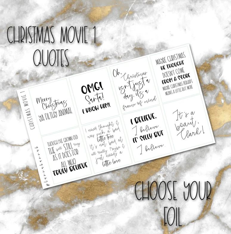 Christmas Movie 1 | Foiled Holiday Quotes
