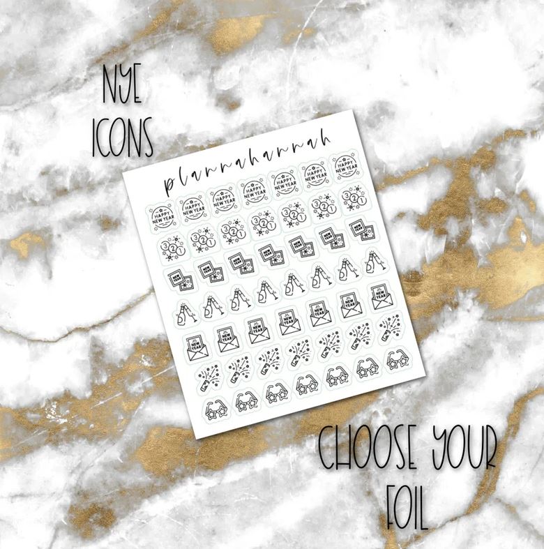 NYE | Foiled Holiday Icons