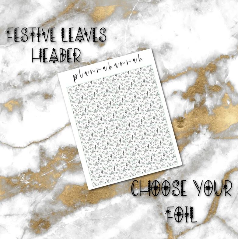 Festive Leaves | Foiled Holiday Headers
