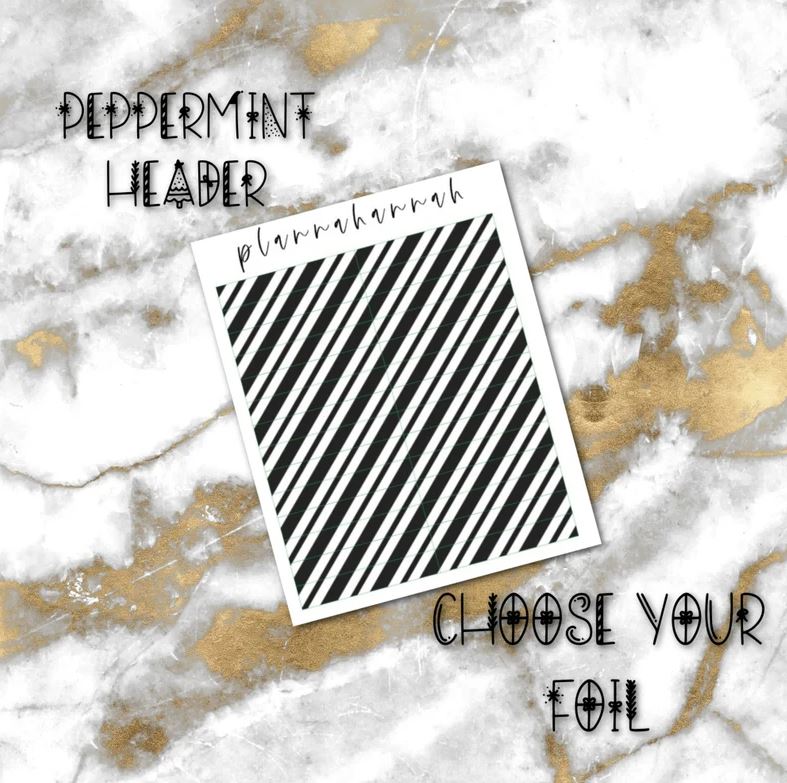 Peppermint | Foiled Holiday Headers