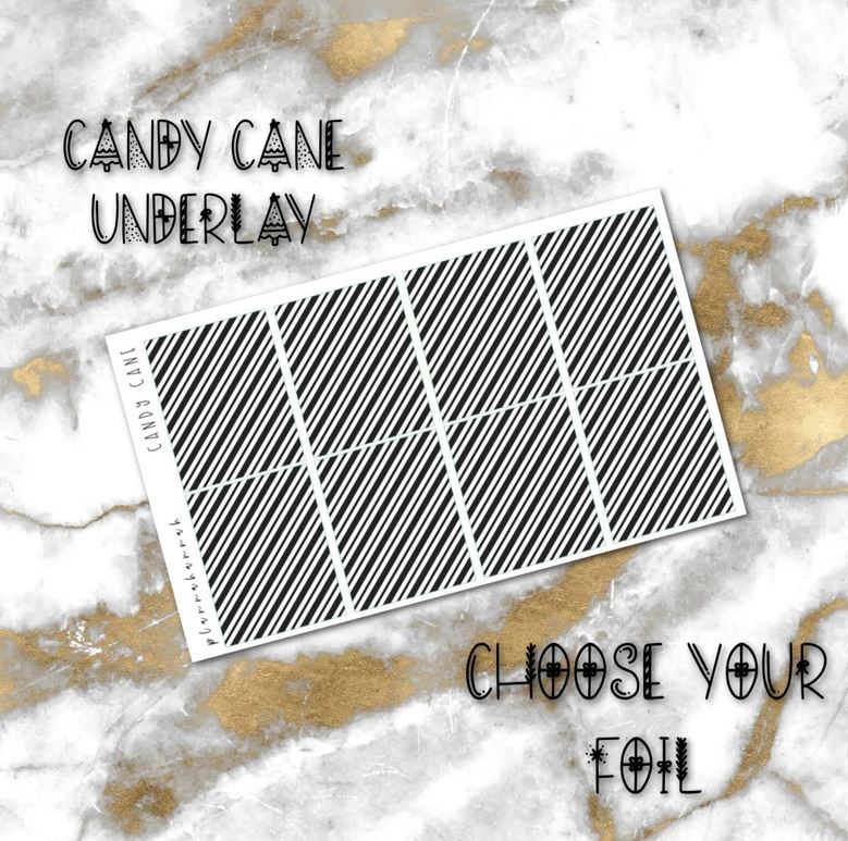 Candy Cane | Foiled Holiday Underlays