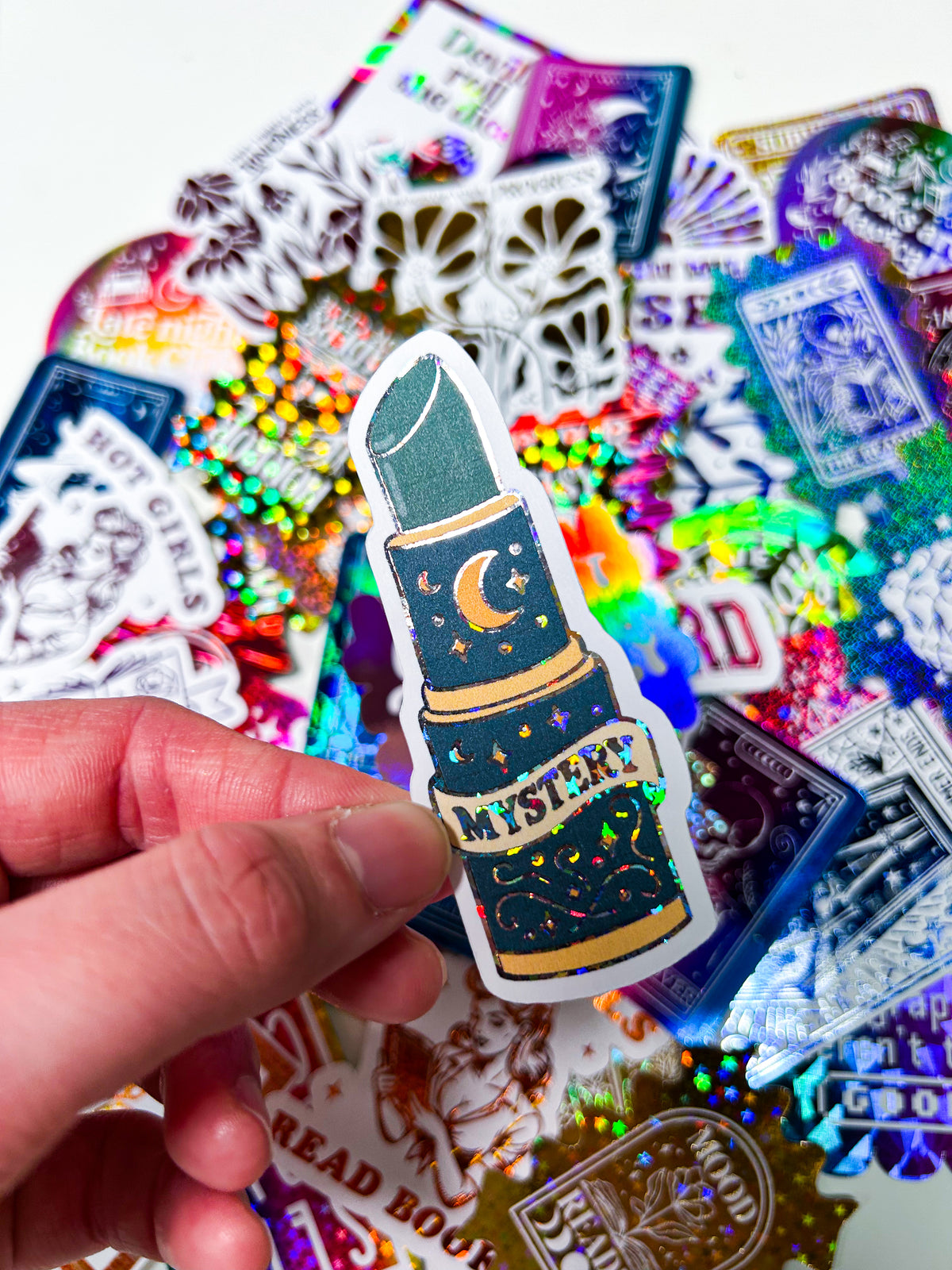 Mystery Lipstick | Holographic Foiled Die Cut *NOT WATERPROOF*