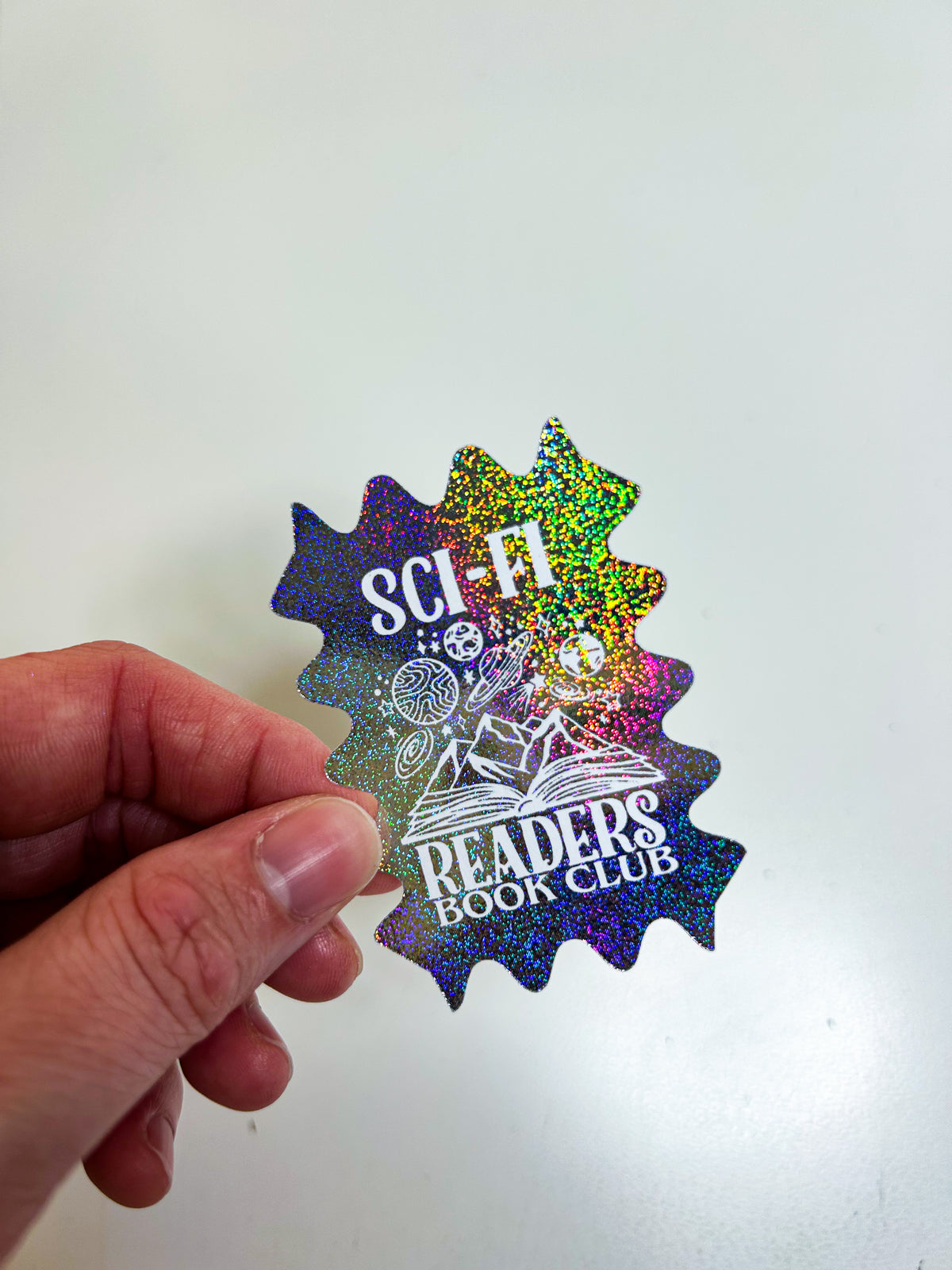 Sci-Fi Reader | Foiled Die Cut Sticker *NOT WATERPROOF*