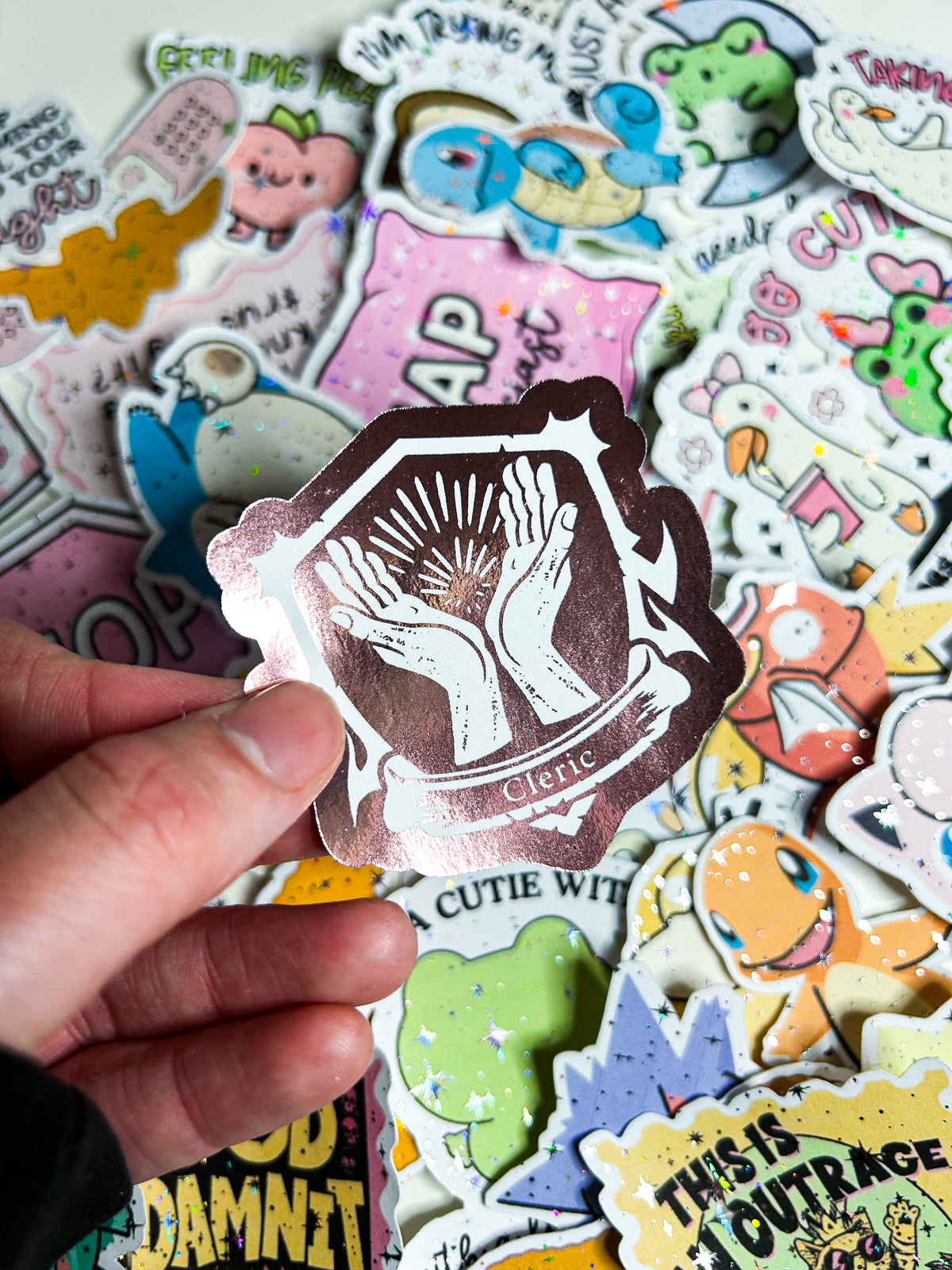 Cleric | Foiled Die Cut Sticker *NOT WATERPROOF*