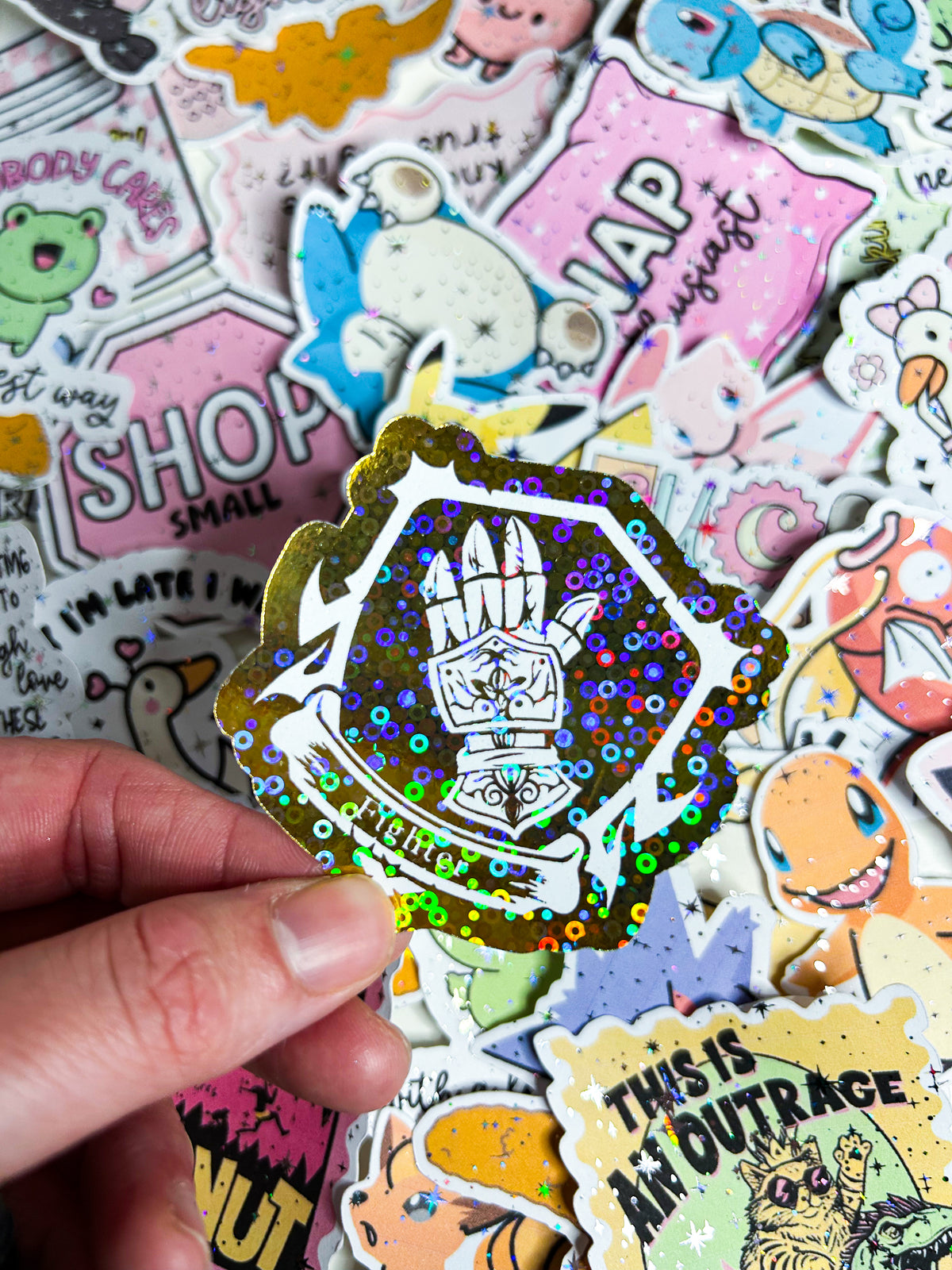 Fighter | Foiled Die Cut Sticker *NOT WATERPROOF*