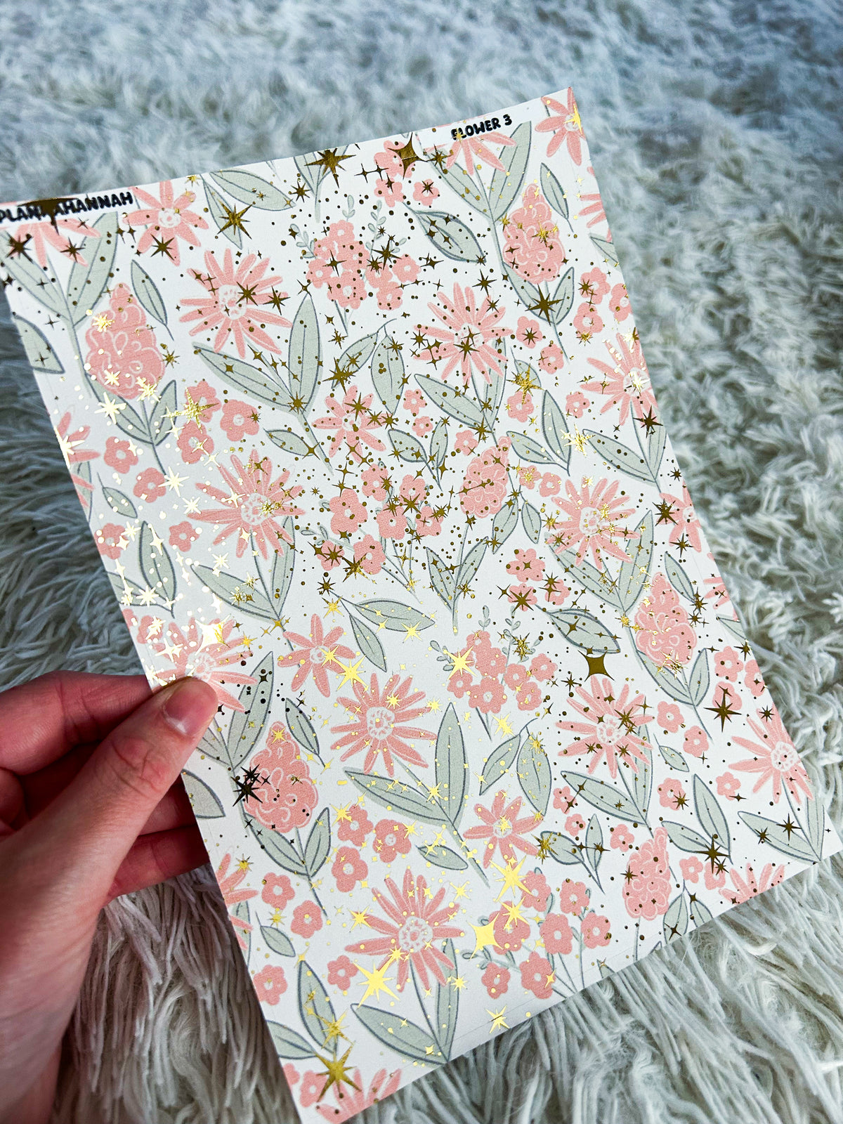Flower 3 | Foiled A5 Paper