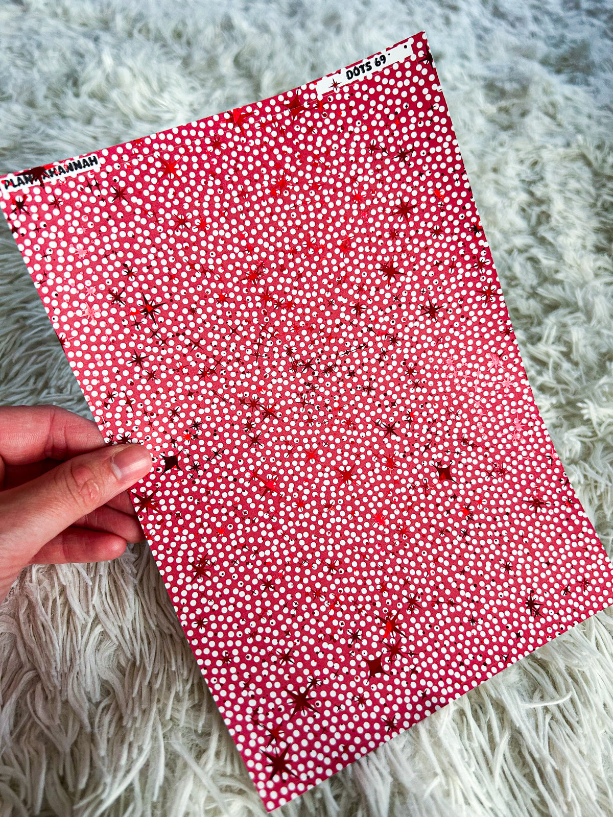 Red Confetti | Foiled A5 Paper