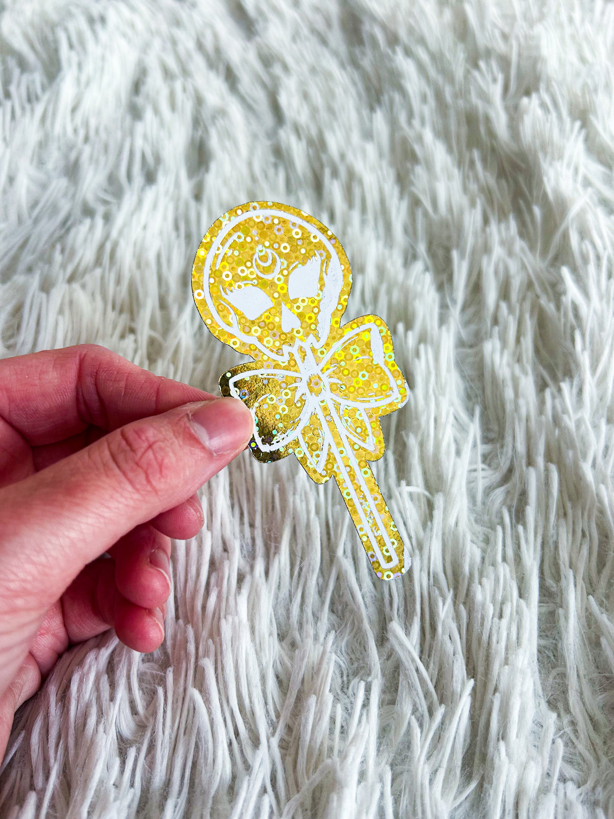 Skull Lollipop | Halloween Foiled Die Cut Sticker *NOT WATERPROOF*