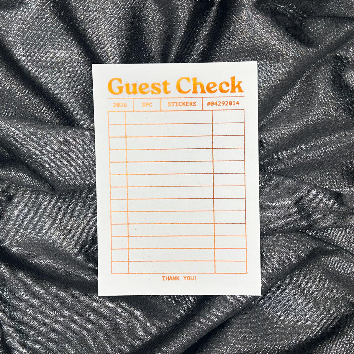 Guest Check | ScribblePrintsCo x Pretty Foiled Deco