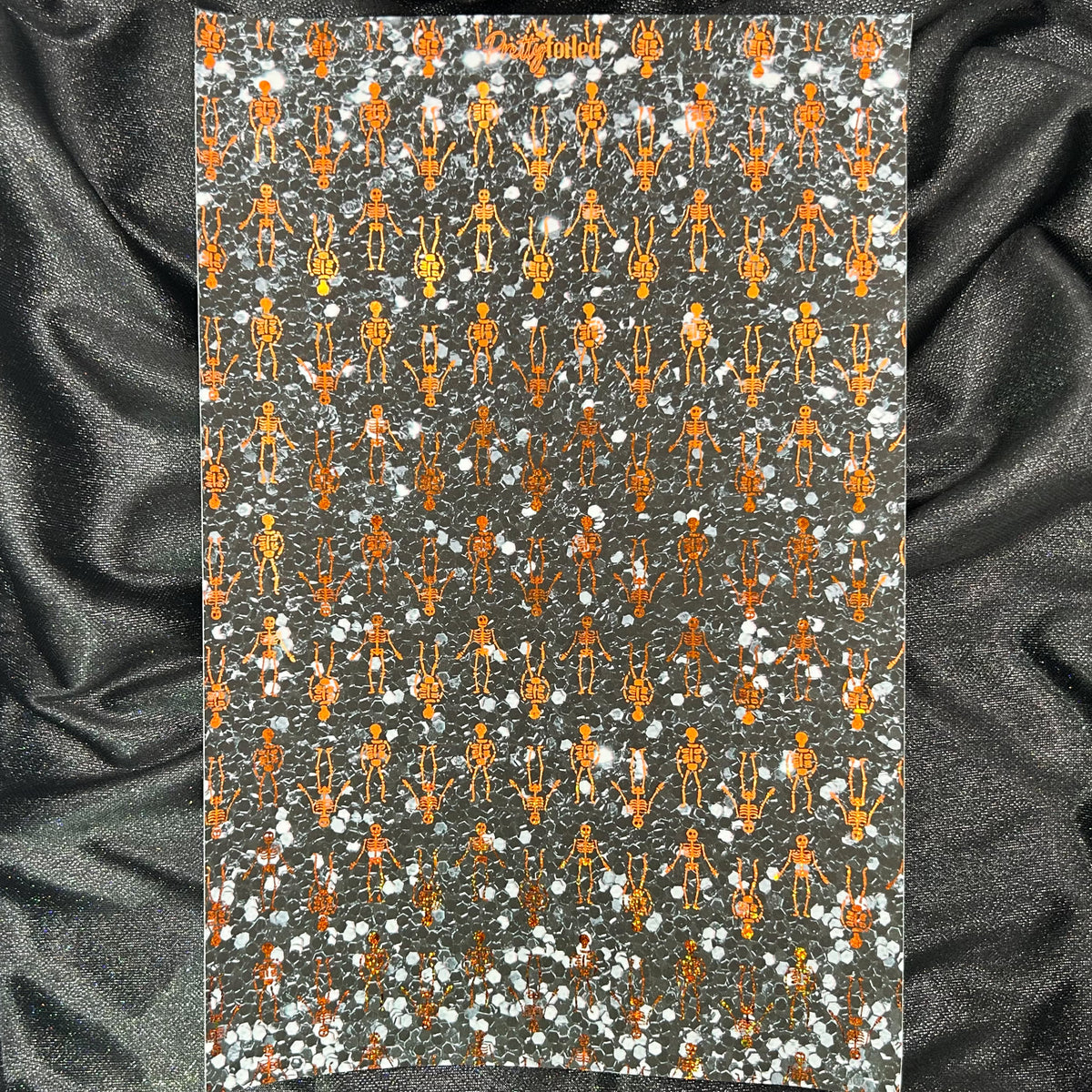 Black Glitter | Halloween After Dark A5 Background Paper