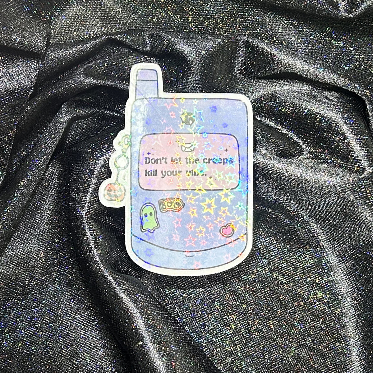 Don't Let The Creeps | Halloween Holographic Die Cut