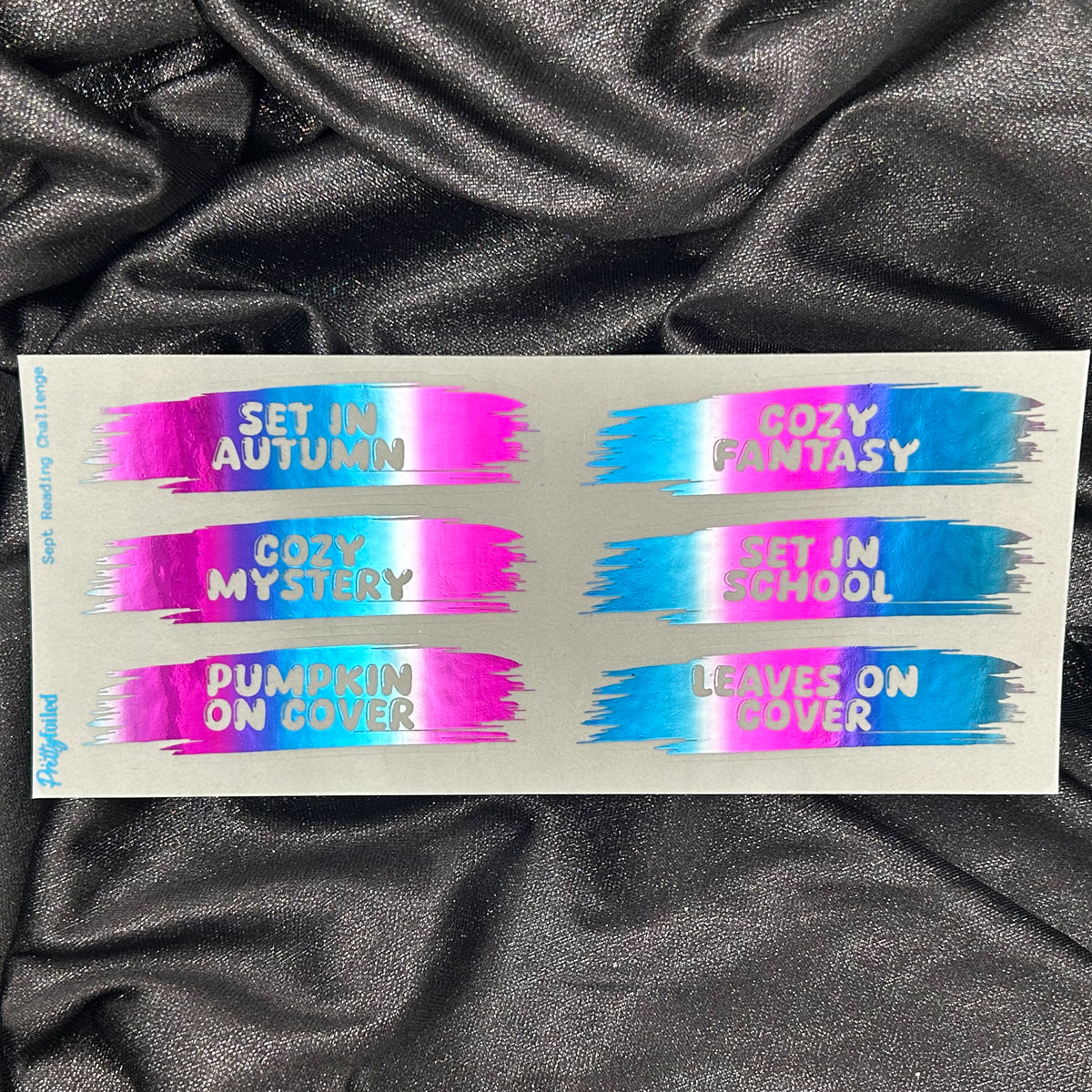 September Reading Challenge | Foiled Sticker