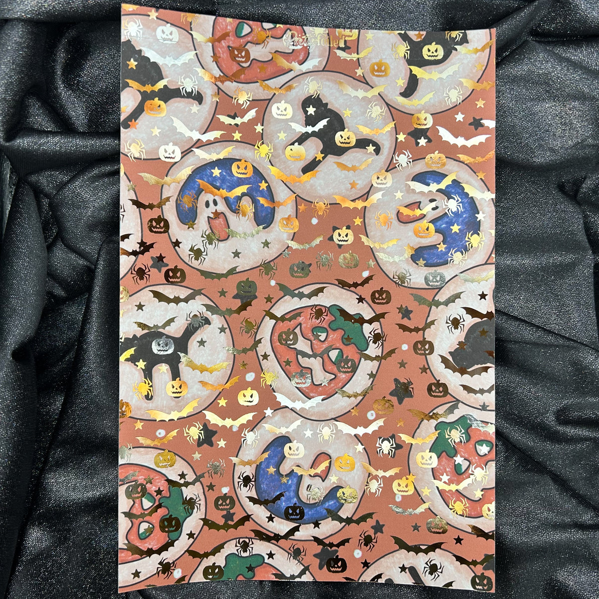 Spooky Cookie | Halloween Foiled A5 Background Paper