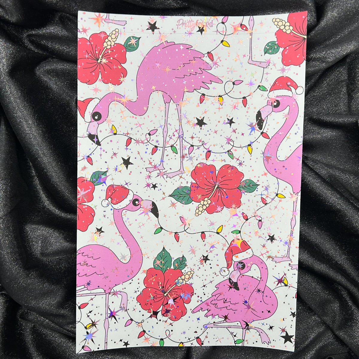 Tropical Christmas | Holiday Foiled A5 Background Paper