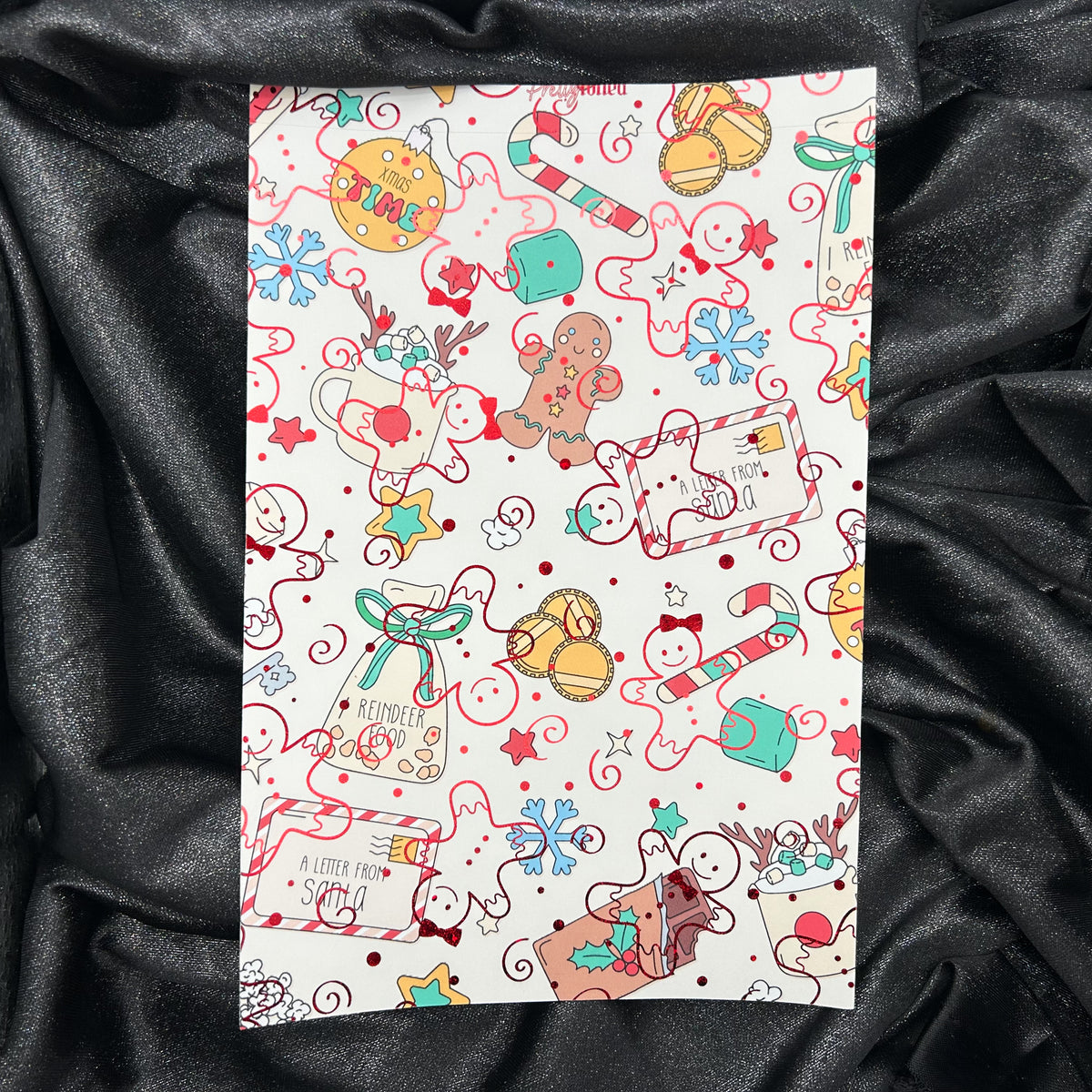 Cookies For Santa | Traditional Christmas A5 Background Paper