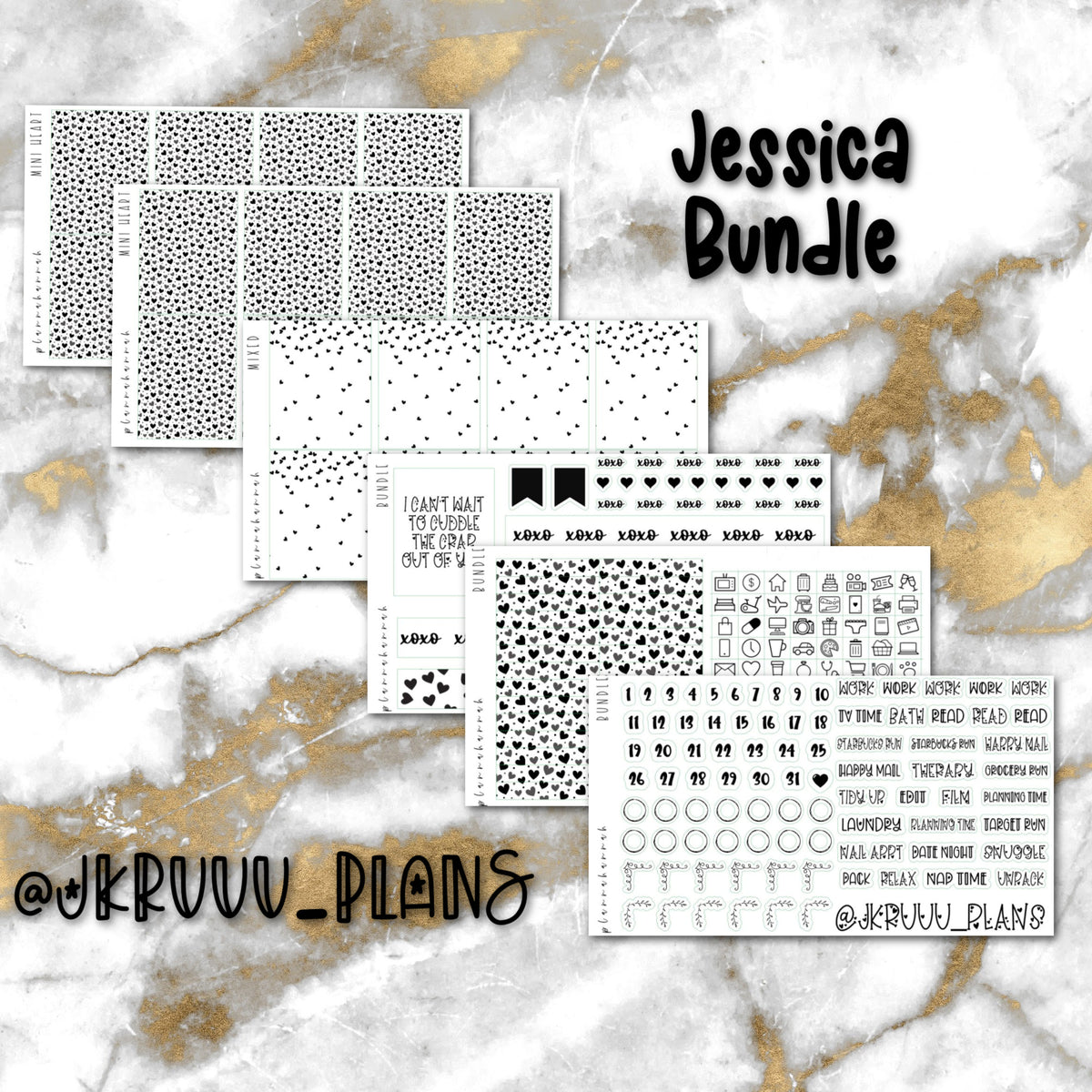 Jessica | Foiled Sticker Bundle