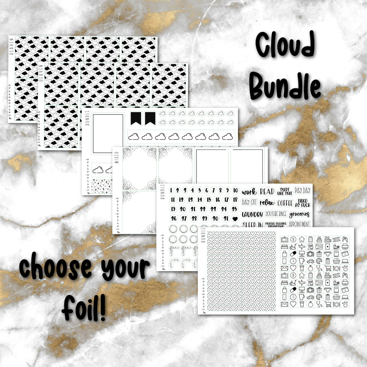 Cloud | Foiled Sticker Bundle