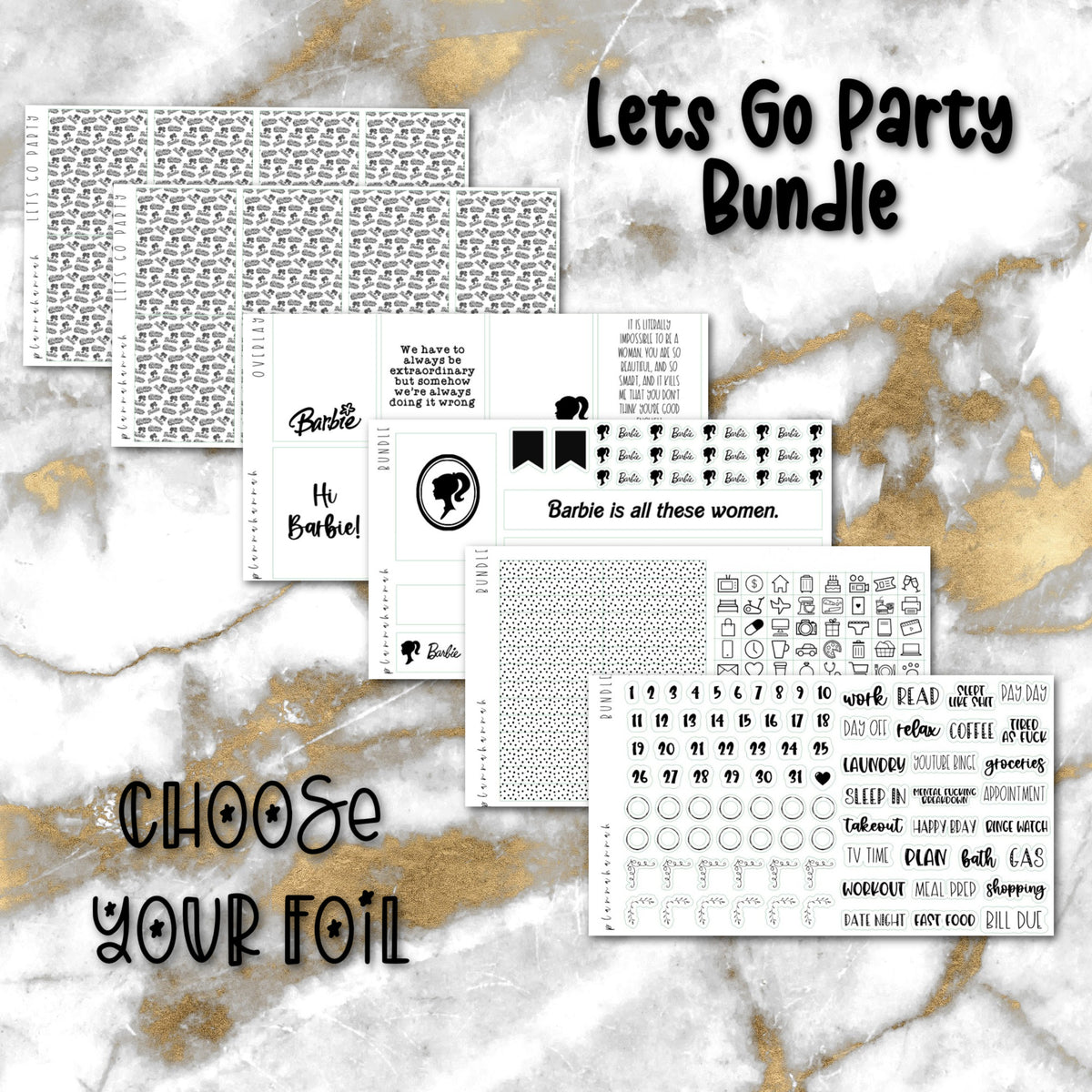 Let's Go Party | Foiled Fandom Sticker Bundle