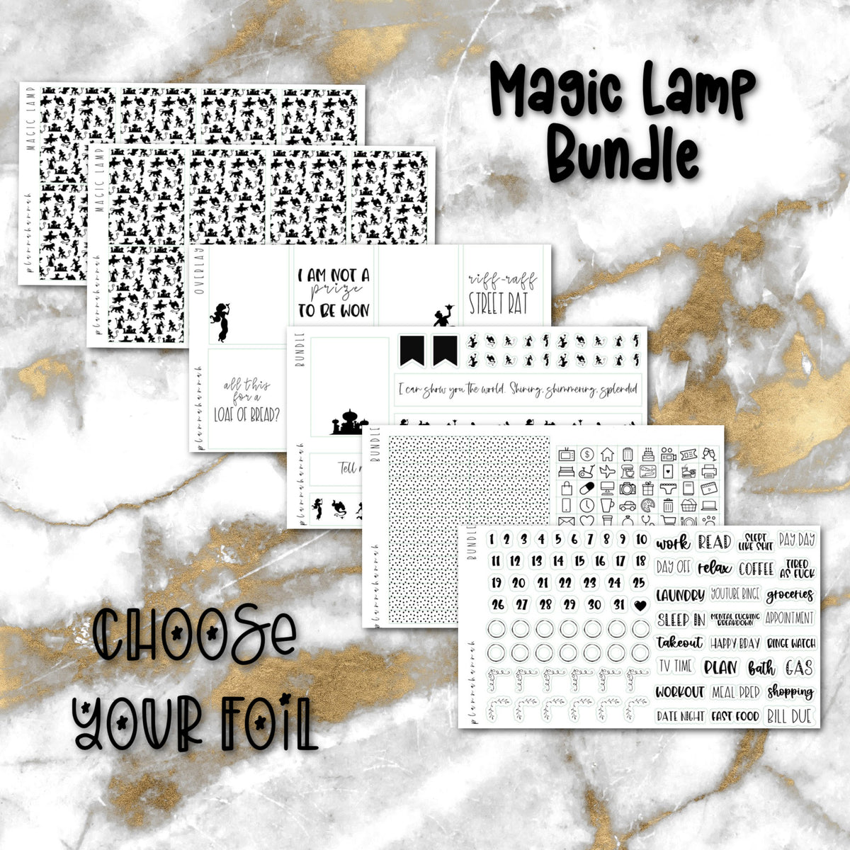 Magic Lamp | Foiled Fandom Sticker Bundle