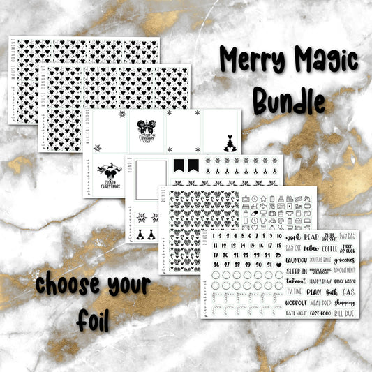 Merry Magic | Foiled Holiday Sticker Bundle