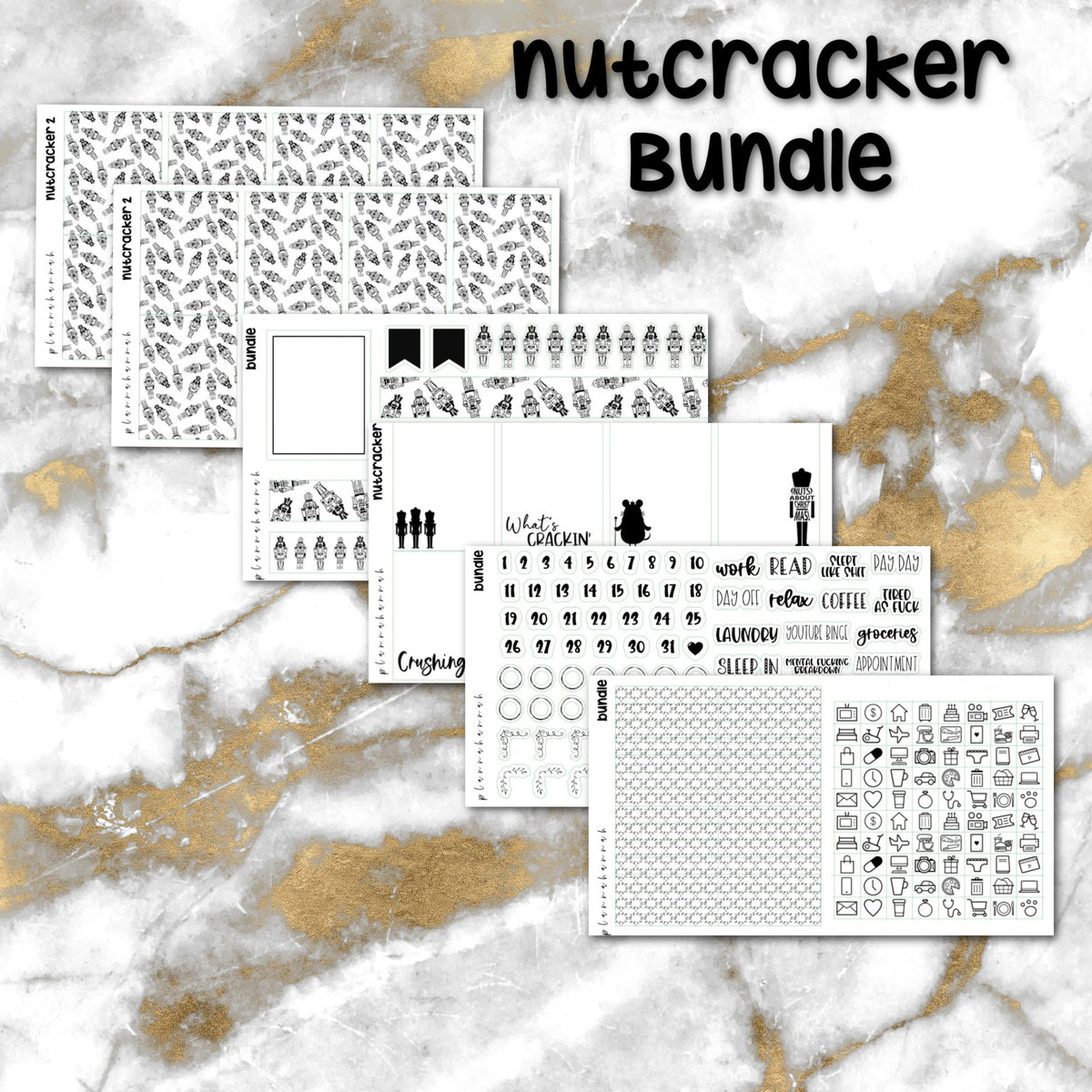 Nutcracker | Foiled Holiday Sticker Bundle