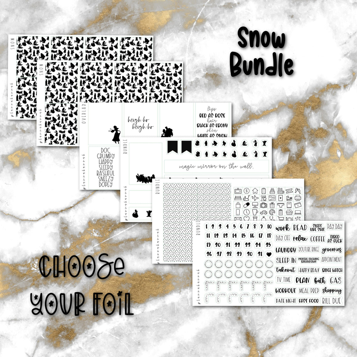 Snow | Foiled Fandom Sticker Bundle