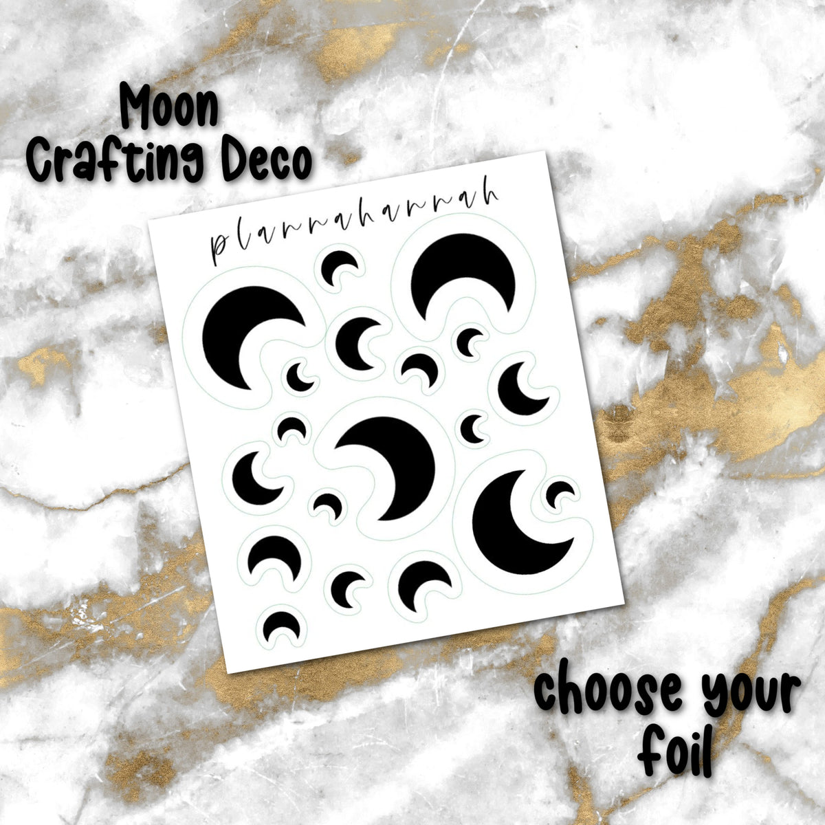 Moon | Foiled Crafting Deco