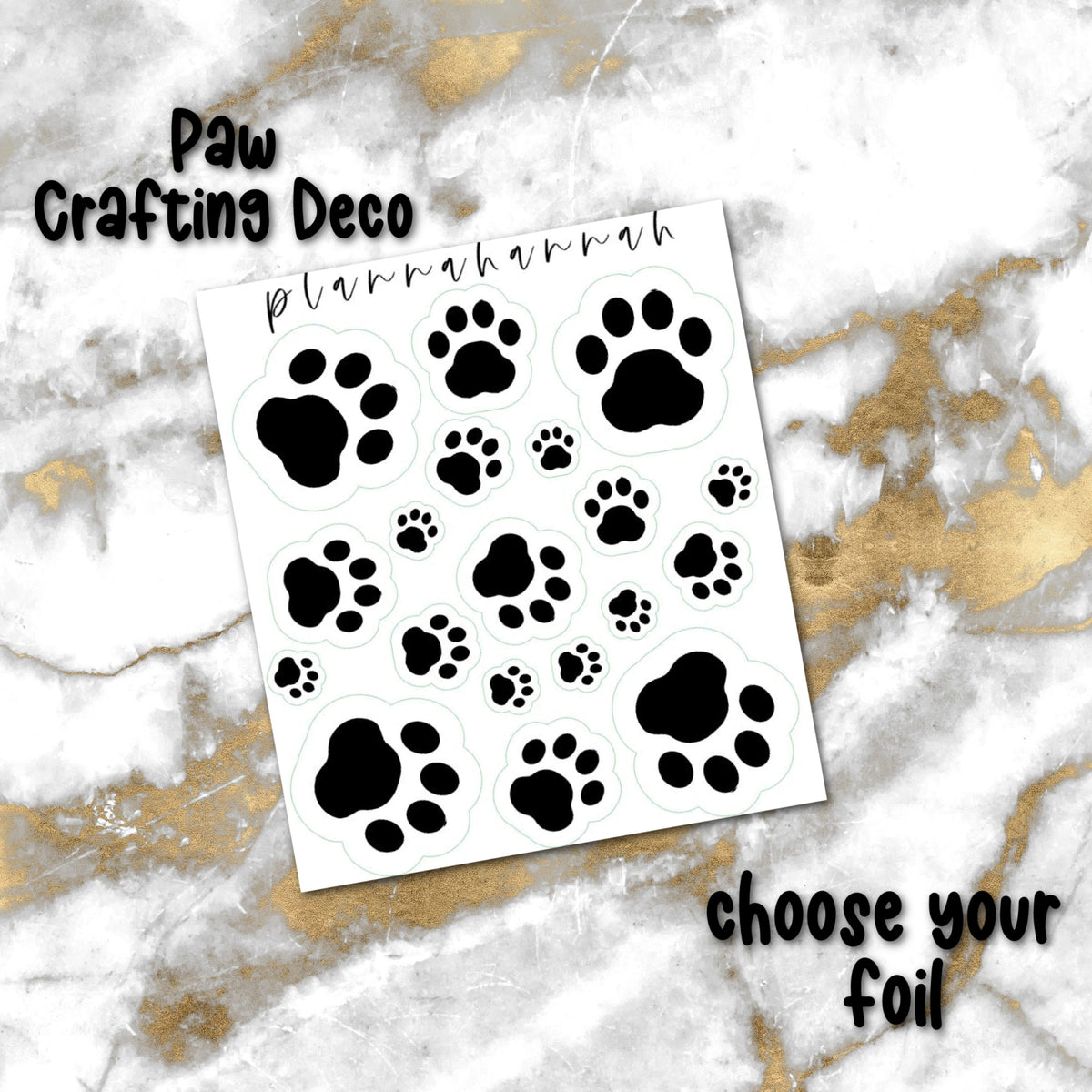 Paw | Foiled Crafting Deco