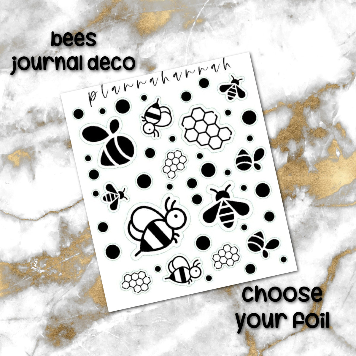 Bees | Foiled Journal Deco