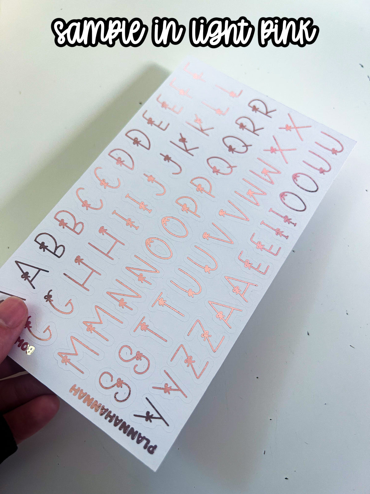 Bow Letters | Foiled White Background Journal Deco