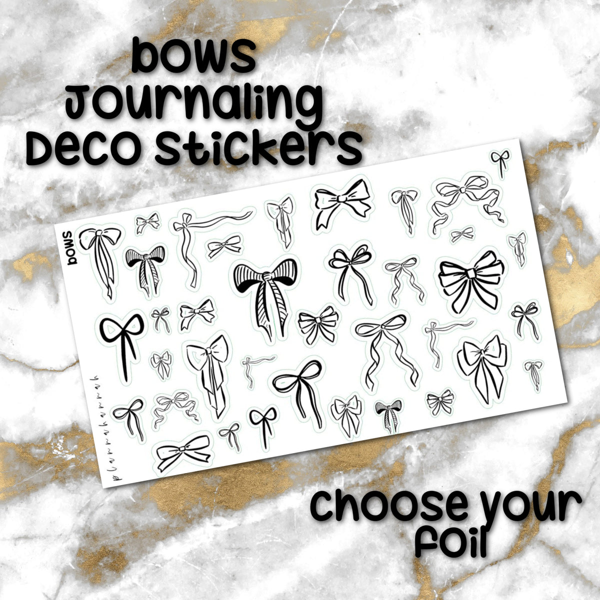 Bows | Foiled Reading Journal Deco
