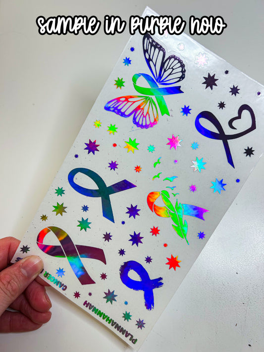 Cancer Ribbon | Foiled Journal Deco