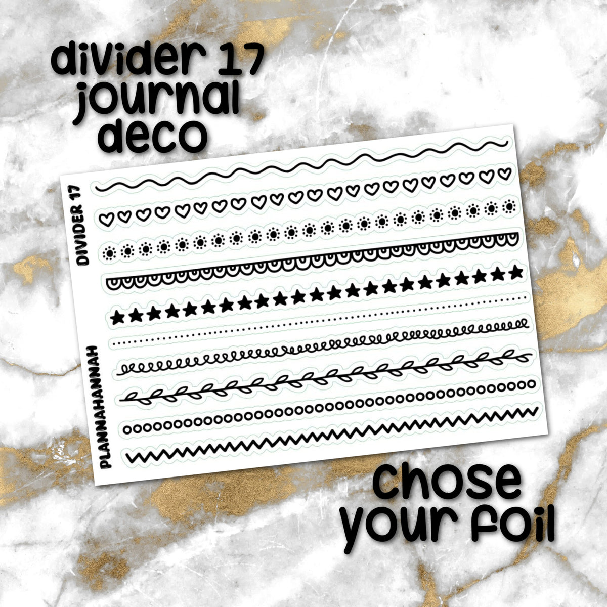 Divider 17 | Foiled Journal Deco