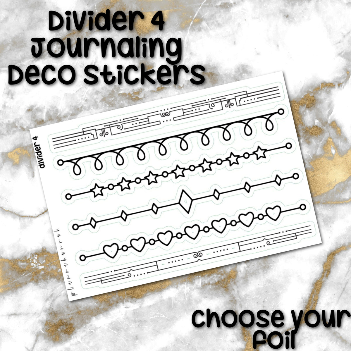 Divider 4 | Foiled Reading Journal Deco