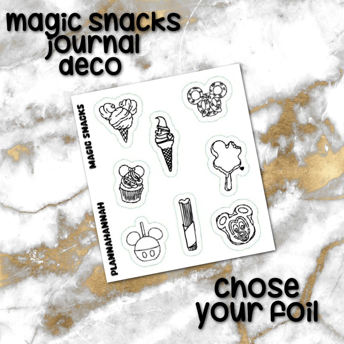 Magical Snacks | Foiled Journal Deco