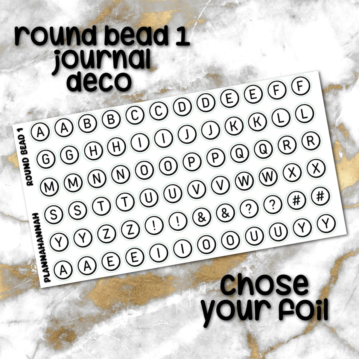 Round Bead 1 | Foiled Journal Deco