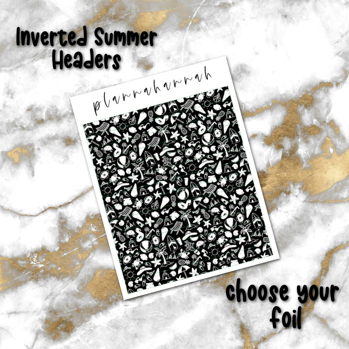 Inverted Summer | Foiled Header Overlay