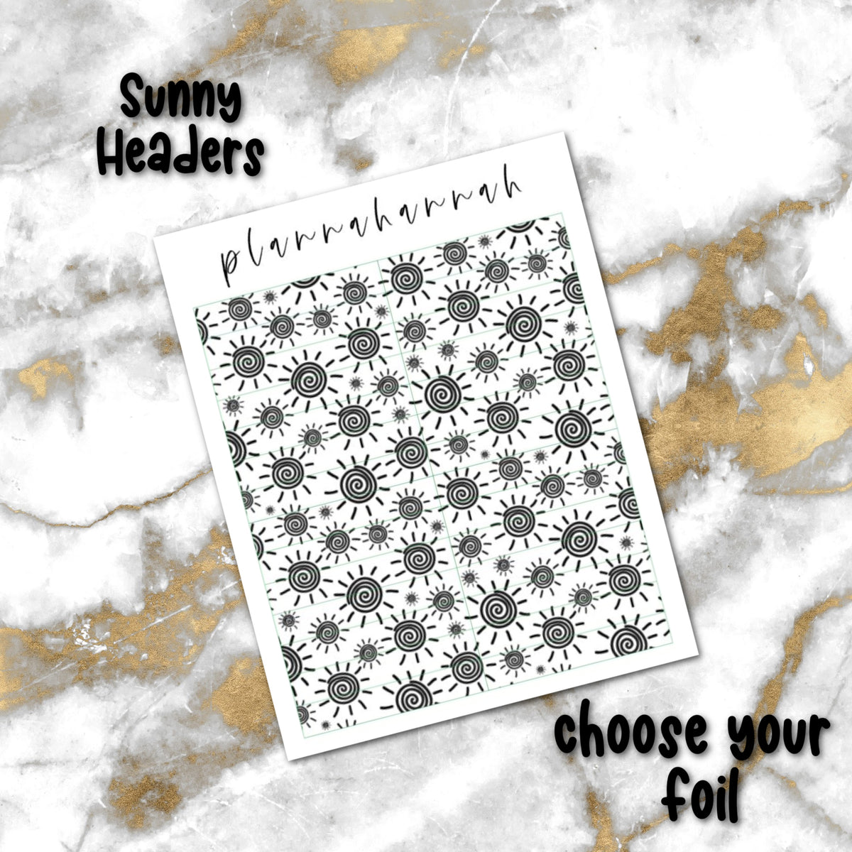Sunny | Foiled Header Overlay