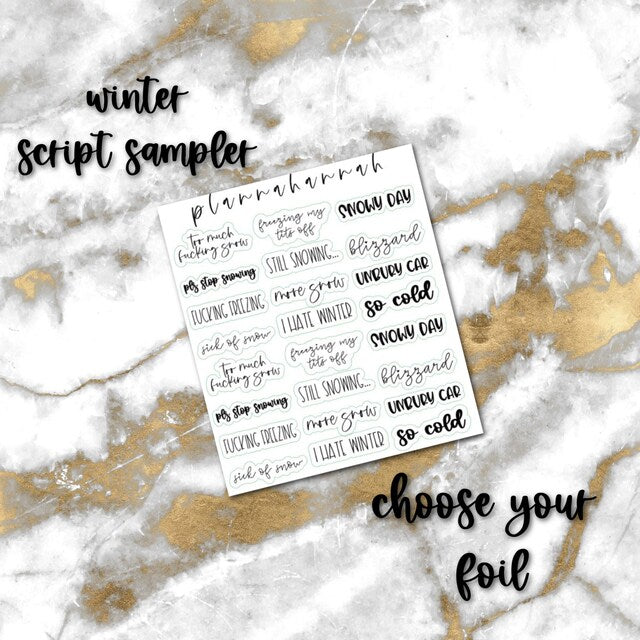 Winter | Foiled Script Sampler