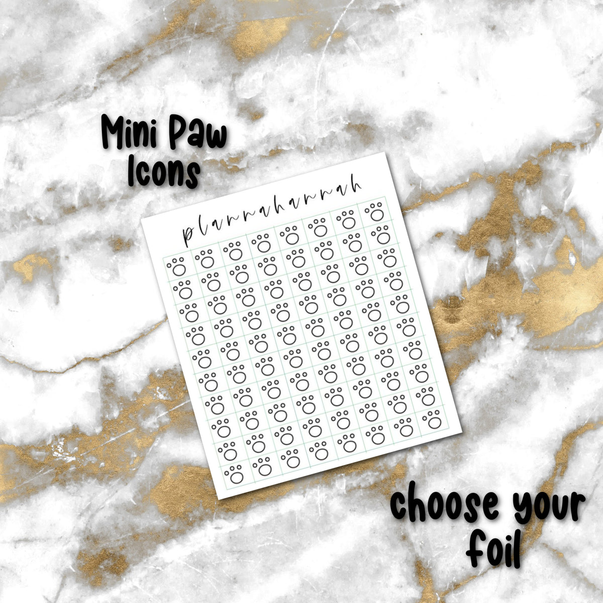 Mini Paw | Foiled Icons