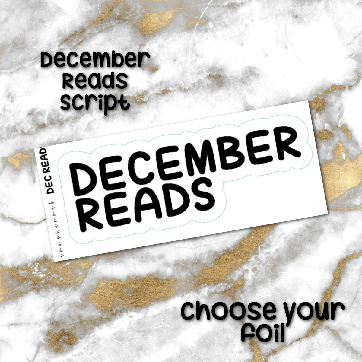 December Reads | Foiled Journaling Sticker