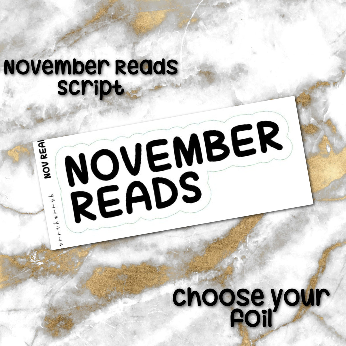 November Reads | Foiled Journaling Sticker