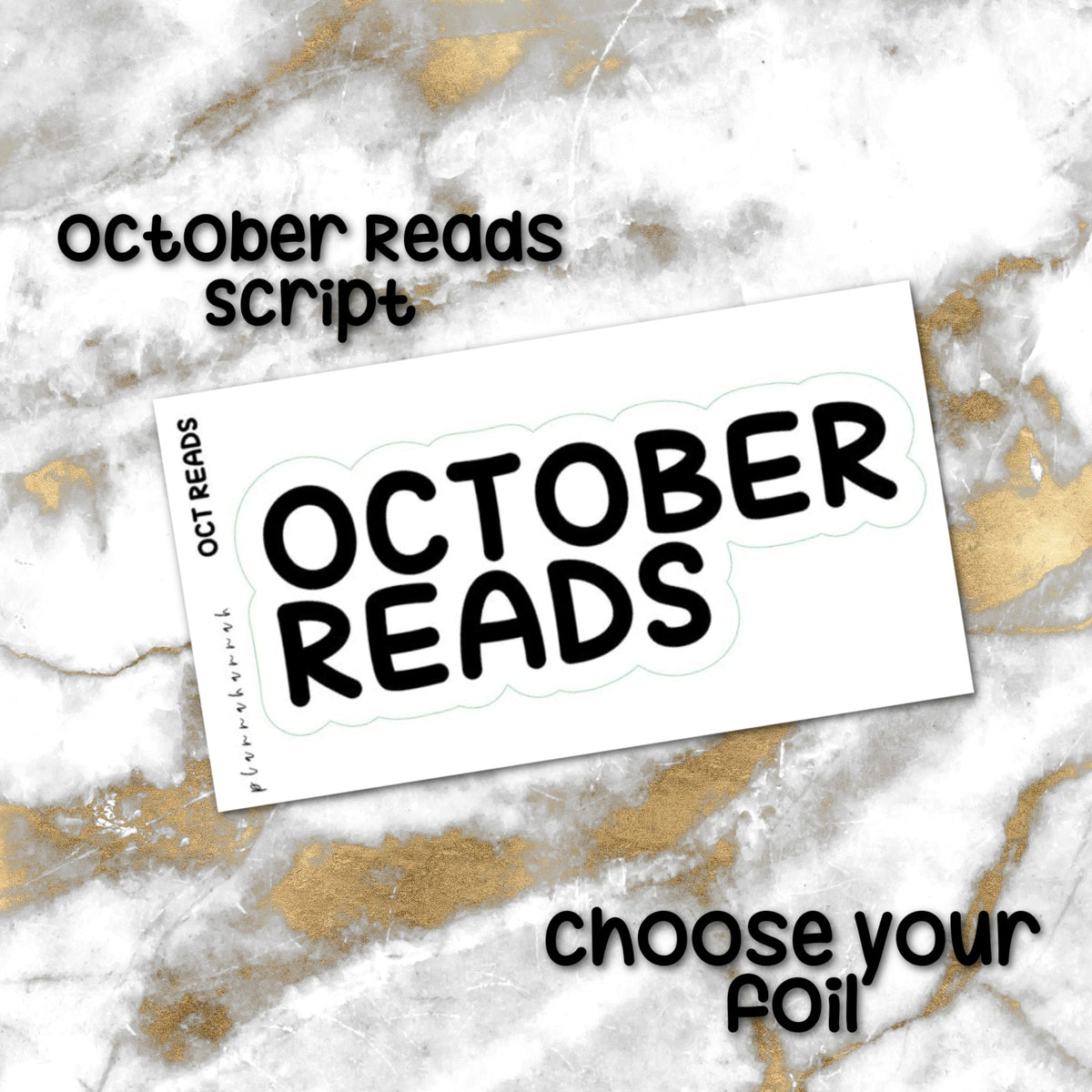 October Reads | Foiled Journaling Sticker