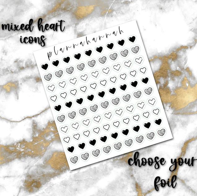 Mixed Heart | Foiled Icon Sampler