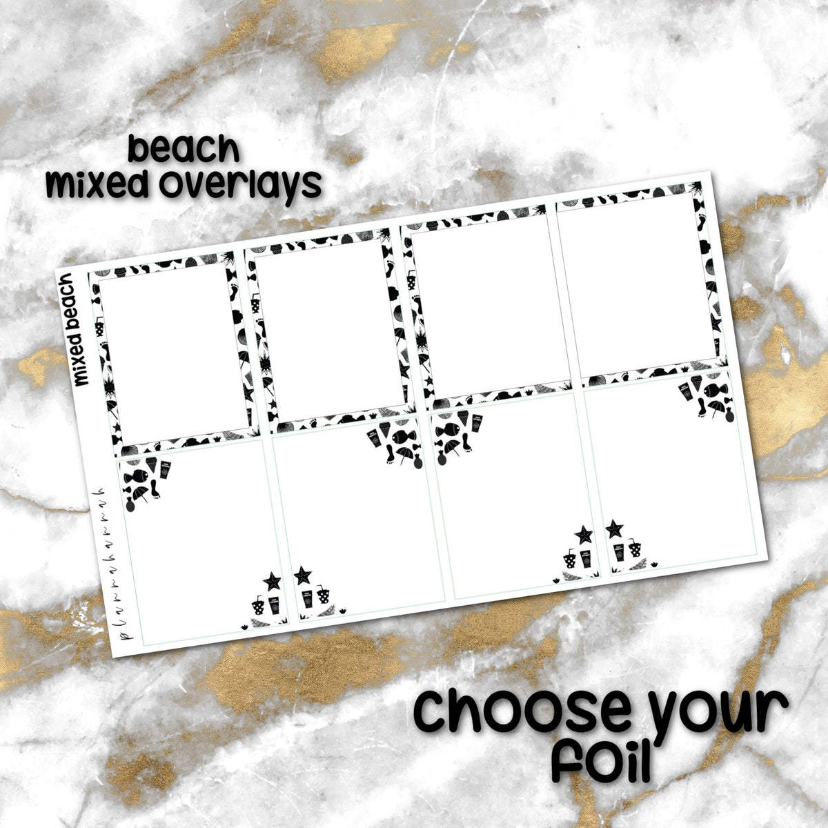 Mixed Beach | Foiled Overlay